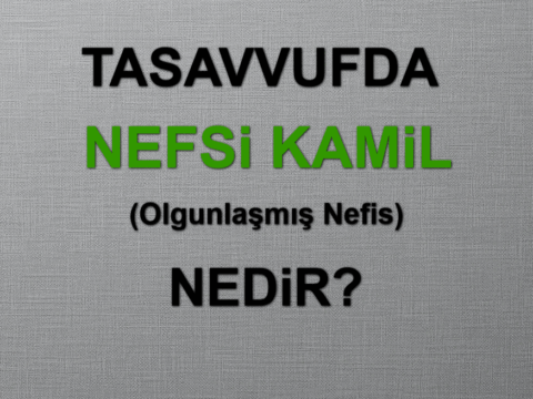 Nefsi Kamil Nefsi Kamile Nedir?
