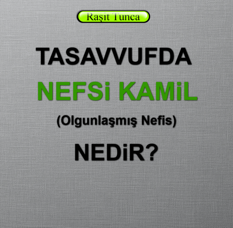 Nefsi Kamil Nefsi Kamile Nedir?