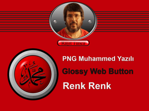 PNG Muhammed Yazılı Glossy Web Button Renk Renk V121020250717 Serisi