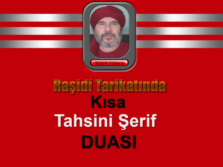 Raşidi Tarikatında Kısa Tahsini Şerif Duası