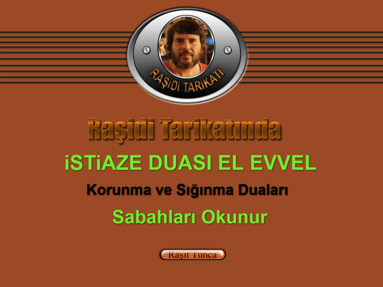 Raşidi Tarikatında – istiaze Duası El Evvel (Sabah Zikri)
